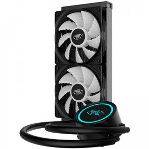 COOLER DeepCool CPU universal. cu LICHID. soc LGA2011(3)/1366/115x & FMx/AM4/AM3x/AM2x - GAMMAXX L240T BLUE